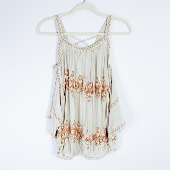 Free People - Embroidered Strappy Top - Picture 1 of 3